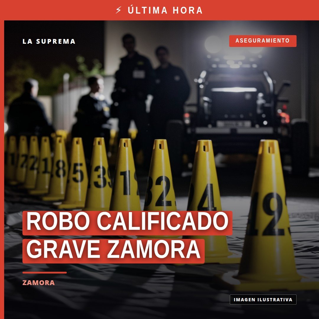 Ilustración simbólica de una balanza de justicia sobre fondo con silueta de obra en construcción en Zamora, relacionada con