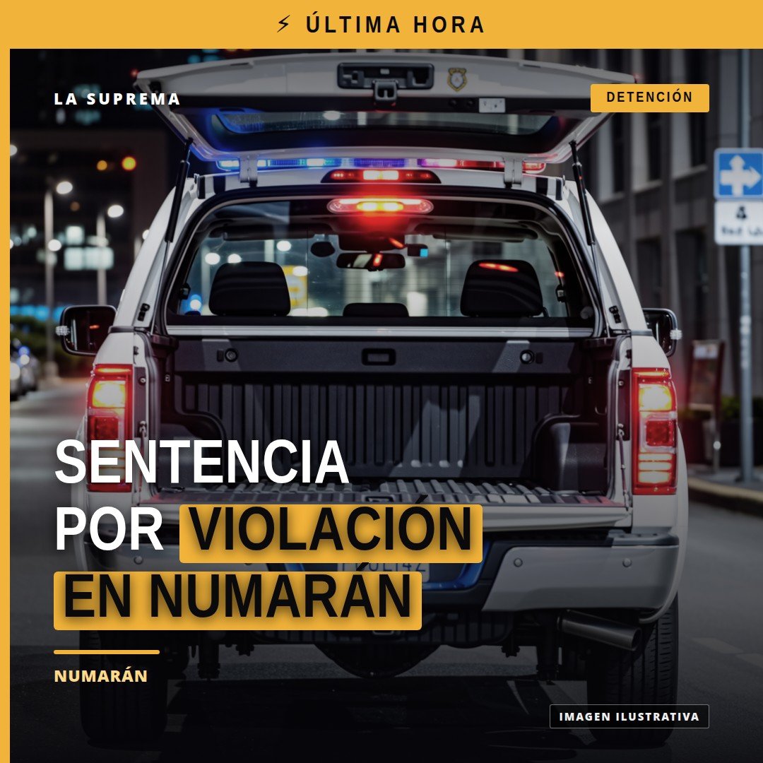 Ilustración simbólica de justicia equilibrada sobre fondo con nombre 'Numarán' y fecha '2024–2026', relacionada con