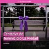 Ilustración simbólica de una vivienda en La Piedad con señal de alerta, representando el caso de tentativa de feminicidio la