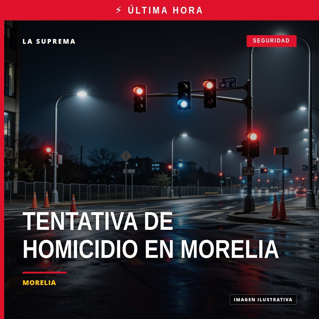 Ilustración simbólica de balanza de justicia y silueta de Morelia al fondo, representando la vinculación por tentativa de