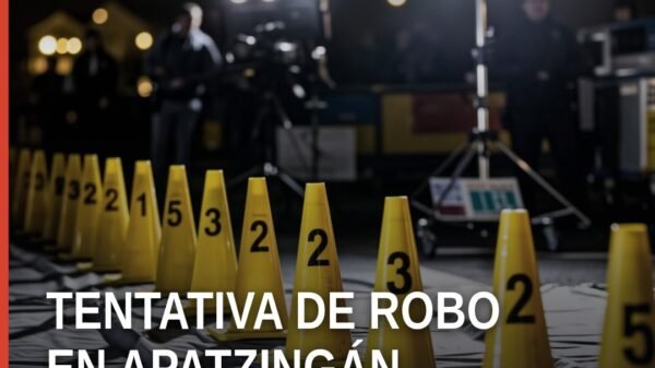 Ilustración simbólica de una motocicleta estacionada en una avenida urbana, con fondo de edificios y señalización