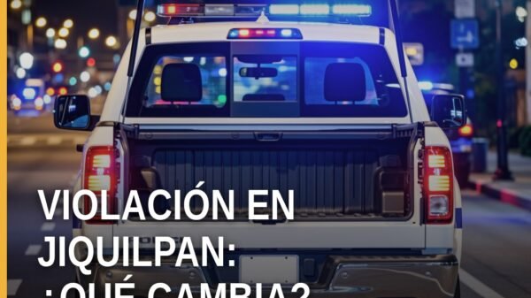 Ilustración simbólica de justicia en Michoacán: balanza y escudo con los nombres Jiquilpan y Marcos Castellanos