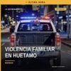 Ilustración simbólica de una balanza y una casa rota en Huetamo, representando violencia familiar huetamo