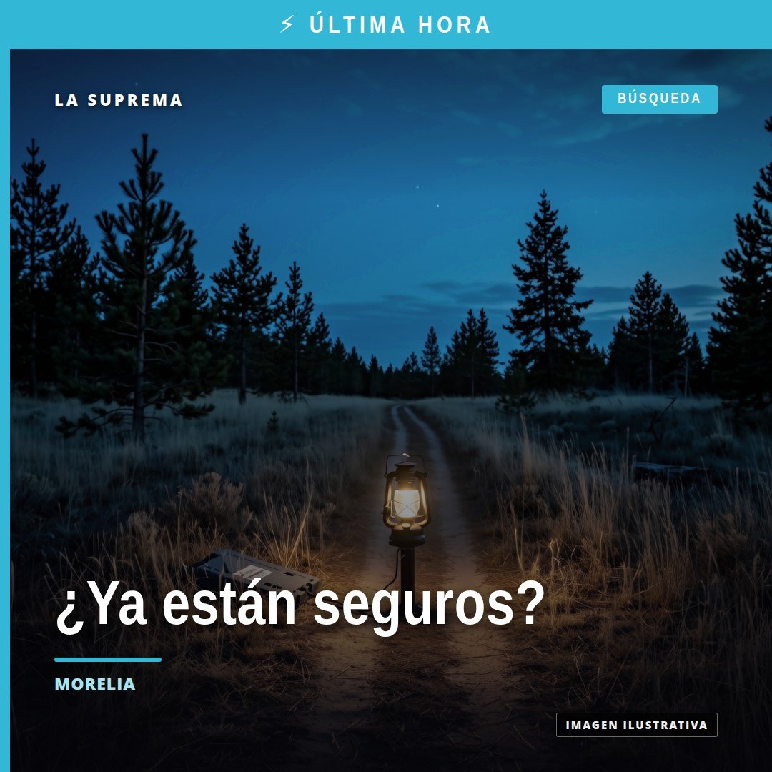 Ilustración simbólica de dos adolescentes regresando a casa en Morelia, con fondo de silueta urbana y logo de la FGE